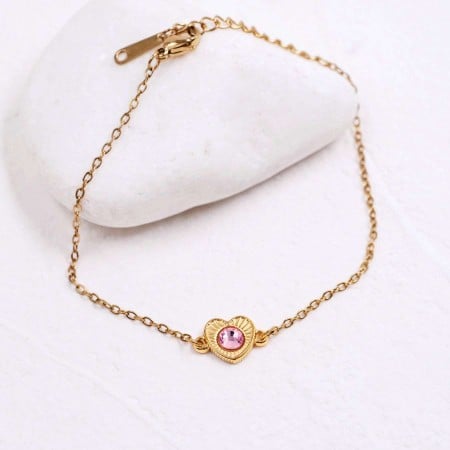Stainless Steel Jewelry: Βραχιόλι Αλυσίδα Καρδιά