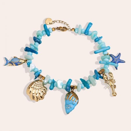 Stainless Steel Jewelry: Βραχιόλι Κοχύλια & Κοράλλια Stainless Steel Jewelry: Βραχιόλι Κοχύλια & Κοράλλια
