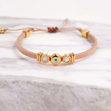Δερμάτινα Βραχιόλια | Pebble Evil Eye Δερμάτινα Βραχιόλια | Pebble Evil Eye