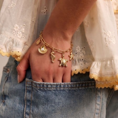 Sea Life Jewelry: Βραχιόλι Ανοξείδωτο Ατσάλι με Charms