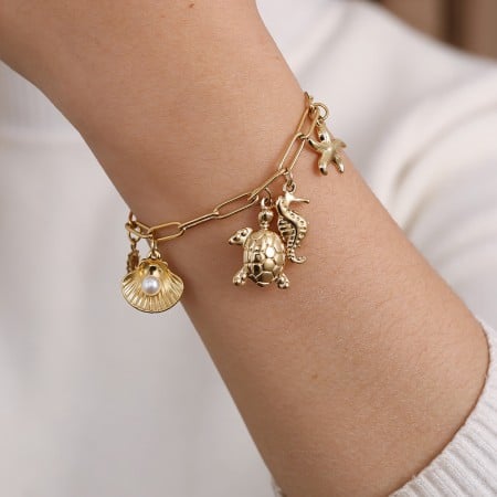 Sea Life Jewelry: Βραχιόλι Ανοξείδωτο Ατσάλι με Charms