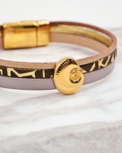 Γυναίκειο Βραχιόλι | Multi Leather & Sea Shell 