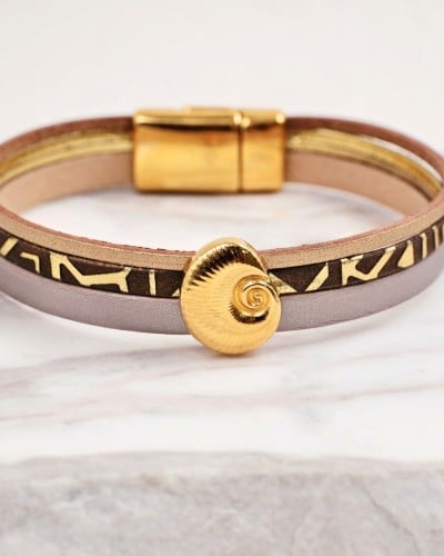 Γυναίκειο Βραχιόλι | Multi Leather & Sea Shell 