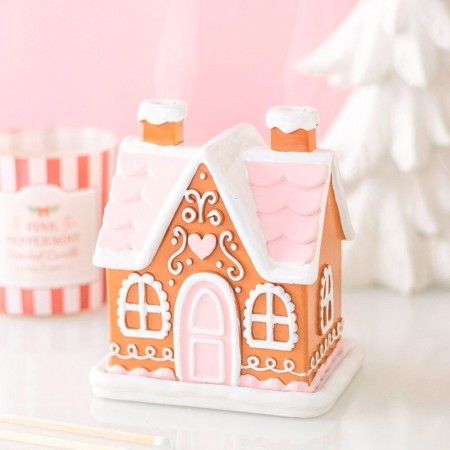 Κεραμική Βάση για Αρωματικούς Κώνους Gingerbread House Κεραμική Βάση για Αρωματικούς Κώνους Gingerbread House
