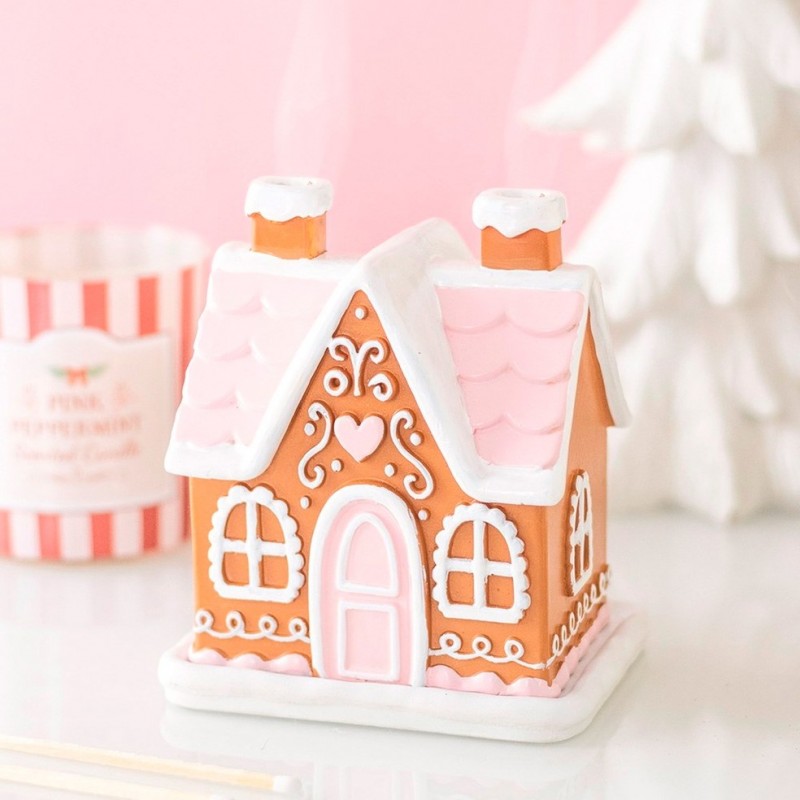 Κεραμική Βάση για Αρωματικούς Κώνους Gingerbread House