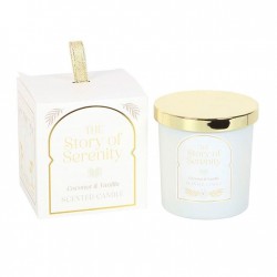 Αρωματικό Κερί Coconut & Vanilla σε Γυάλινο Δοχείο με Κουτί