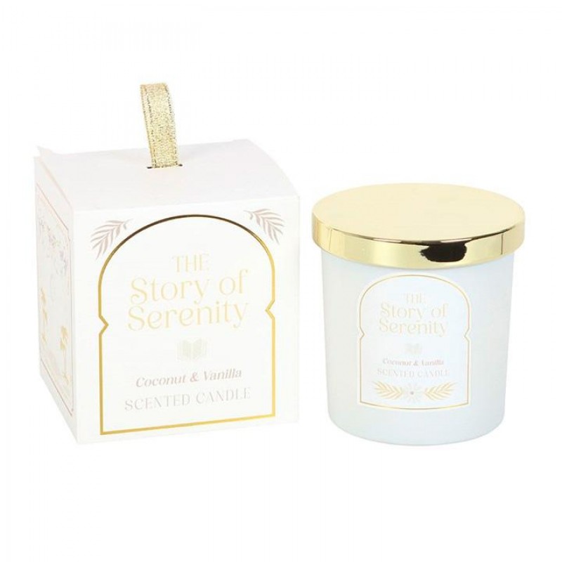 Αρωματικό Κερί Coconut & Vanilla σε Γυάλινο Δοχείο με Κουτί