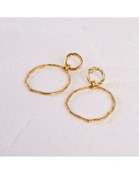 Stainless steel Jewelry: Gold-plated Earrings Gold-plated Earrings made of stainless steel