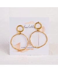 Stainless steel Jewelry: Gold-plated Earrings Gold-plated Earrings made of stainless steel