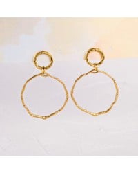 Stainless steel Jewelry: Gold-plated Earrings Gold-plated Earrings made of stainless steel