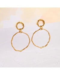 Stainless steel Jewelry: Gold-plated Earrings Gold-plated Earrings made of stainless steel