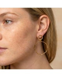 Stainless steel Jewelry: Gold-plated Earrings Gold-plated Earrings made of stainless steel