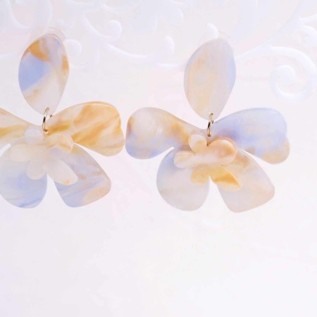 Σκουλαρίκια Plexiglass Flower | Εκρού Σκουλαρίκια Plexiglass Flower | Εκρού