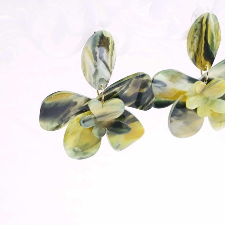 Σκουλαρίκια Plexiglass Flower | Πράσινο Σκουλαρίκια Plexiglass Flower | Πράσινο