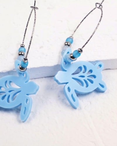 Σκουλαρίκια Κρίκοι - Resin Sea Turtle Σκουλαρίκια Κρίκοι - Resin Sea Turtle