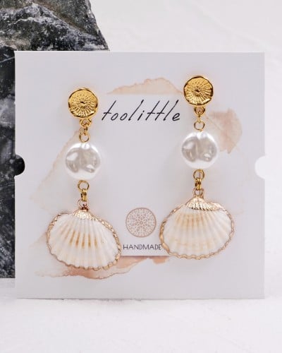 Σκουλαρίκια Ανοξείδωτο Ατσάλι | Pearls & Sea Shells