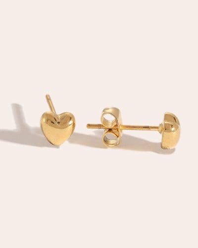 Stainless Steel Jewelry: Καρφωτά Σκουλαρίκια Καρδιά