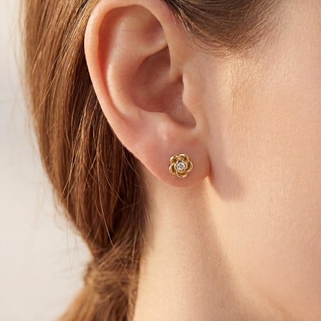 Stainless Steel Jewelry: Σκουλαρίκια Mini Flowers