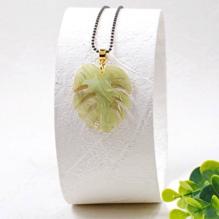 Μακρύ Κολιέ Toolittle - Resin Leaf Green Μακρύ Κολιέ Toolittle - Resin Leaf Green