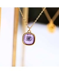 Xειροποίητo Κολιέ με κρύσταλλο Swarovski | Χάραξη με Μάτι Xειροποίητo Κολιέ με κρύσταλλο Swarovski - Χάραξη με Μάτι
