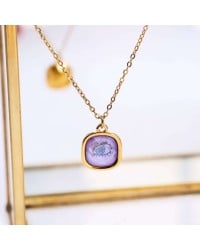 Xειροποίητo Κολιέ με κρύσταλλο Swarovski | Χάραξη με Μάτι Xειροποίητo Κολιέ με κρύσταλλο Swarovski - Χάραξη με Μάτι