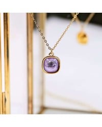 Xειροποίητo Κολιέ με κρύσταλλο Swarovski | Χάραξη με Μάτι Xειροποίητo Κολιέ με κρύσταλλο Swarovski - Χάραξη με Μάτι
