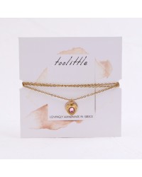 Χειροποίητο Κολιέ Καρδιά με Κρύσταλλο Swarovski Xειροποίητo κολιέ από επιχρυσωμένο ανοξείδωτο ατσάλι με καρδιά