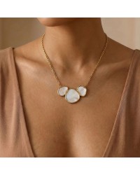 Χειροποίητο Κολιέ Ανοξείδωτο Ατσάλι | ΛΚολιέ με Σμάλτο Xειροποίητo κολιέ από επιχρυσωμένο ανοξείδωτο ατσάλι και σμάλτο
