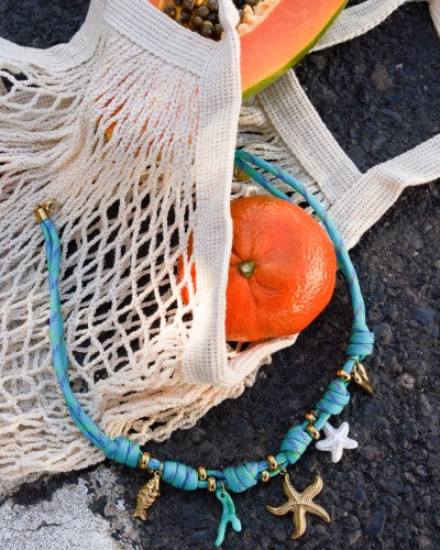 Paracord Jewelry: Κολιέ Ανοξείδωτο Ατσάλι| Τιρκουάζ