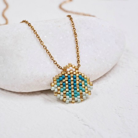 Stainless Steel Jewelry: Κολιέ Miyuki Sea Shell