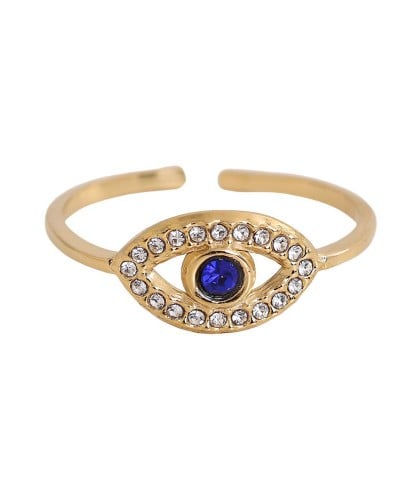 Δαχτυλίδι Ανοξείδωτο Ατσάλι | Zircon Evil Eye