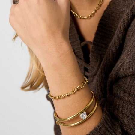 Stainless Steel Jewelry: Επίχρυσο Βραχιόλι Αλυσίδα "Knot" Stainless Steel Jewelry: Επίχρυσο Βραχιόλι Αλυσίδα "Knot"