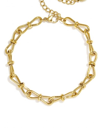 Stainless Steel Jewelry | Gold-plated Chain Bracelet "Knot"