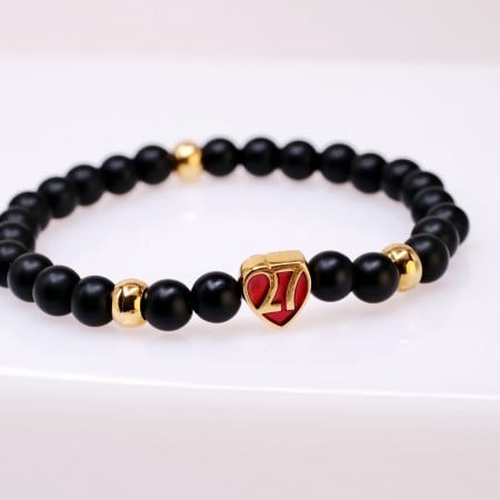 Women's 2027 Lucky Charm Bracelet with Semi-Precious Stones & Heart Women's 2027 Lucky Charm Bracelet with Semi-Precious Stones & Heart