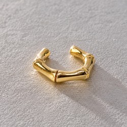 Bamboo Ear Cuff από Ανοξείδωτο Ατσάλι Bamboo Ear Cuff από Ανοξείδωτο Ατσάλι με Επίχρυση Επιμετάλλωση 24Κ