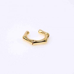 Bamboo Ear Cuff από Ανοξείδωτο Ατσάλι Bamboo Ear Cuff από Ανοξείδωτο Ατσάλι με Επίχρυση Επιμετάλλωση 24Κ