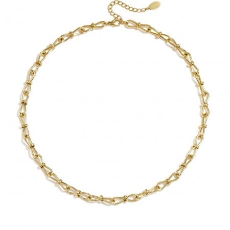 Ανοξείδωτο Unisex Statement Κολιέ Αλυσίδα "Knot"